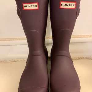 Purple Original Short Hunter rain boots